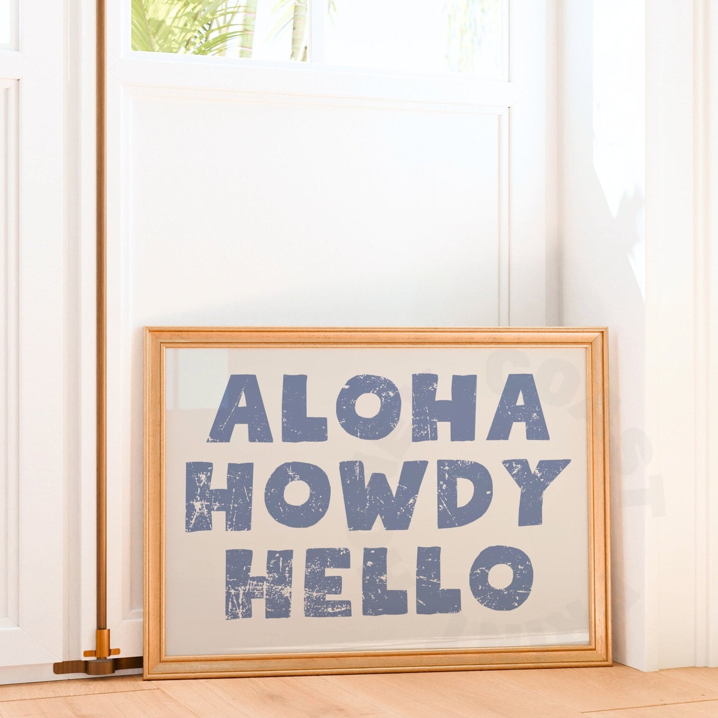 Landscape Coastal Blue Aloha Howdy Hello Digital Prints