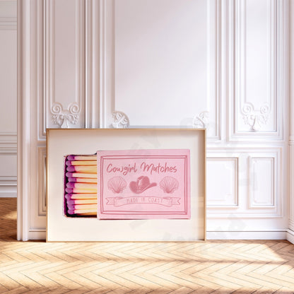 Landscape Retro Pink Coastal Cowgirl Matchbox Poster