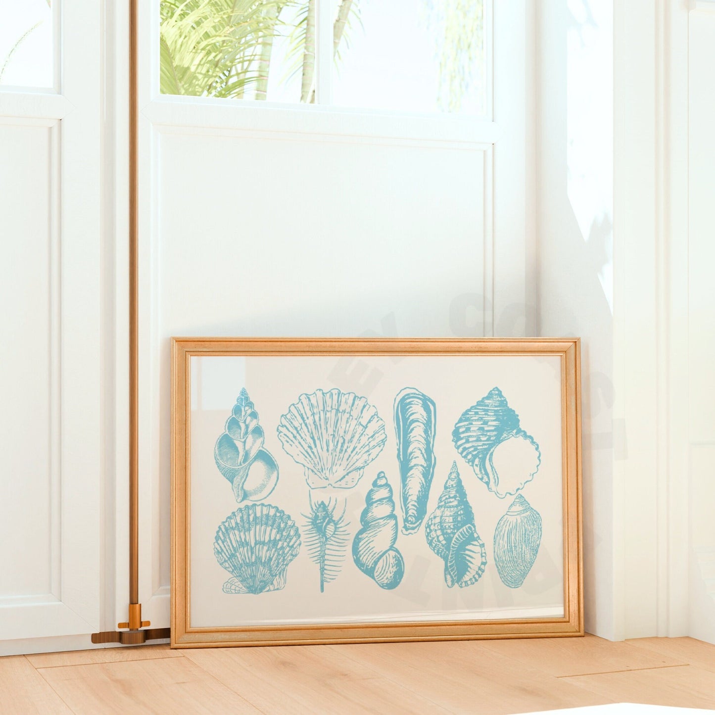 Landscape Surf Blue Seashells Digital Prints