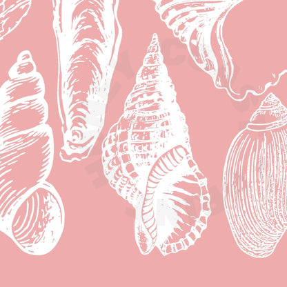 Landscape Pink Seashells Poster