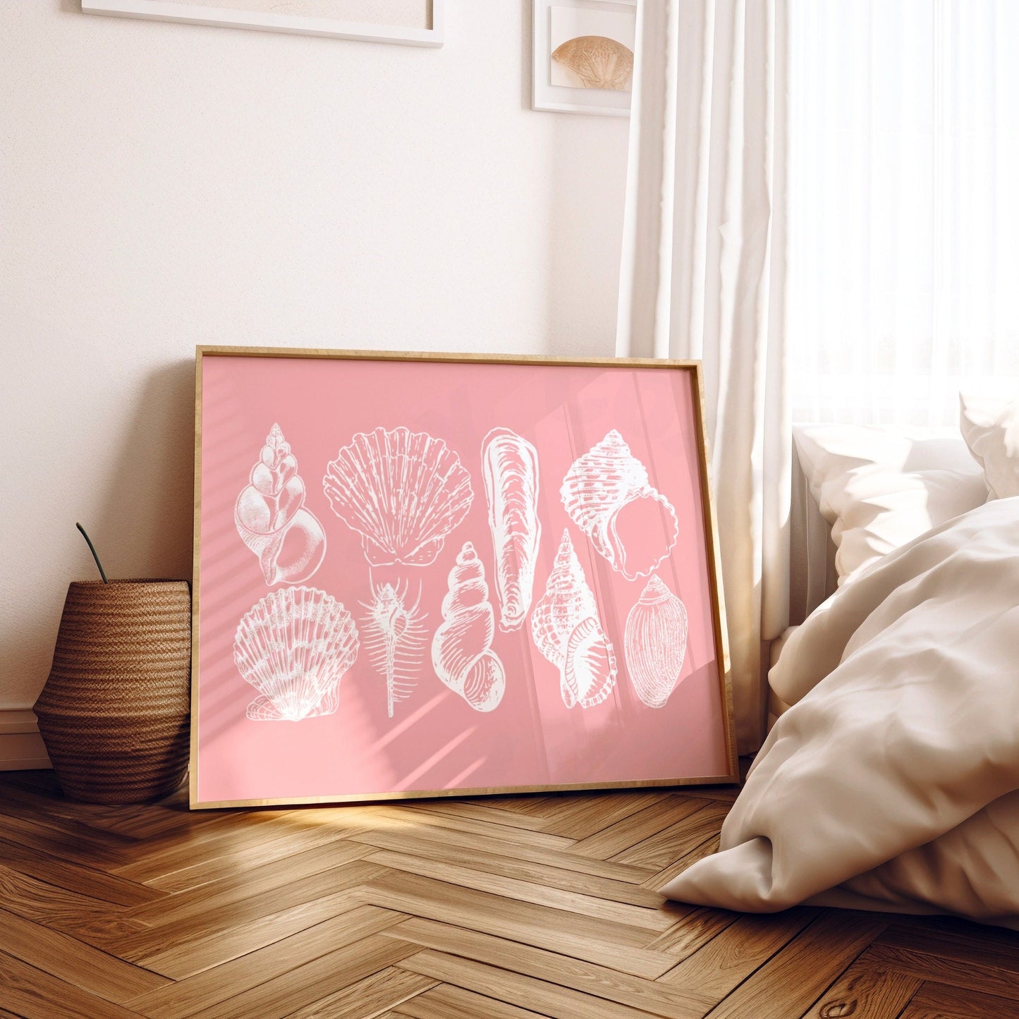 Landscape Pink Seashells Poster