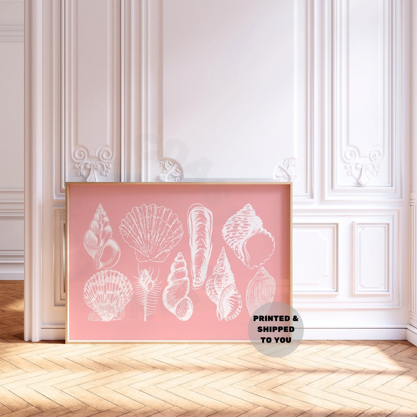 Landscape Pink Seashells Poster