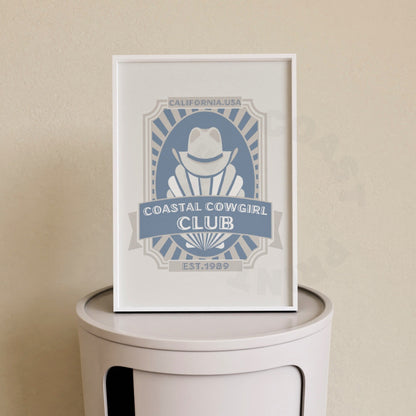 Coastal Blue Coastal Cowgirl Club Seashell Poster