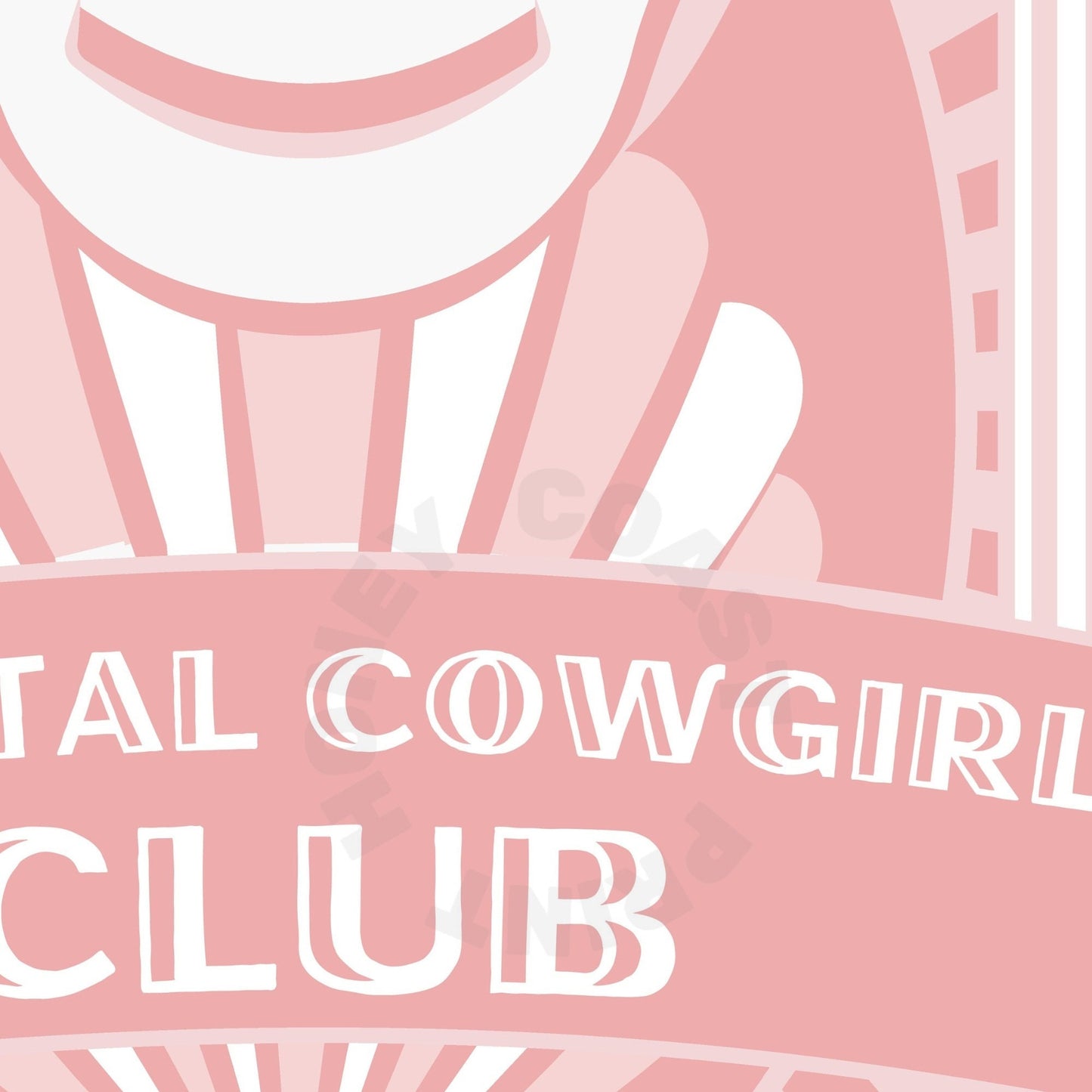 Pink Coastal Cowgirl Club Poster