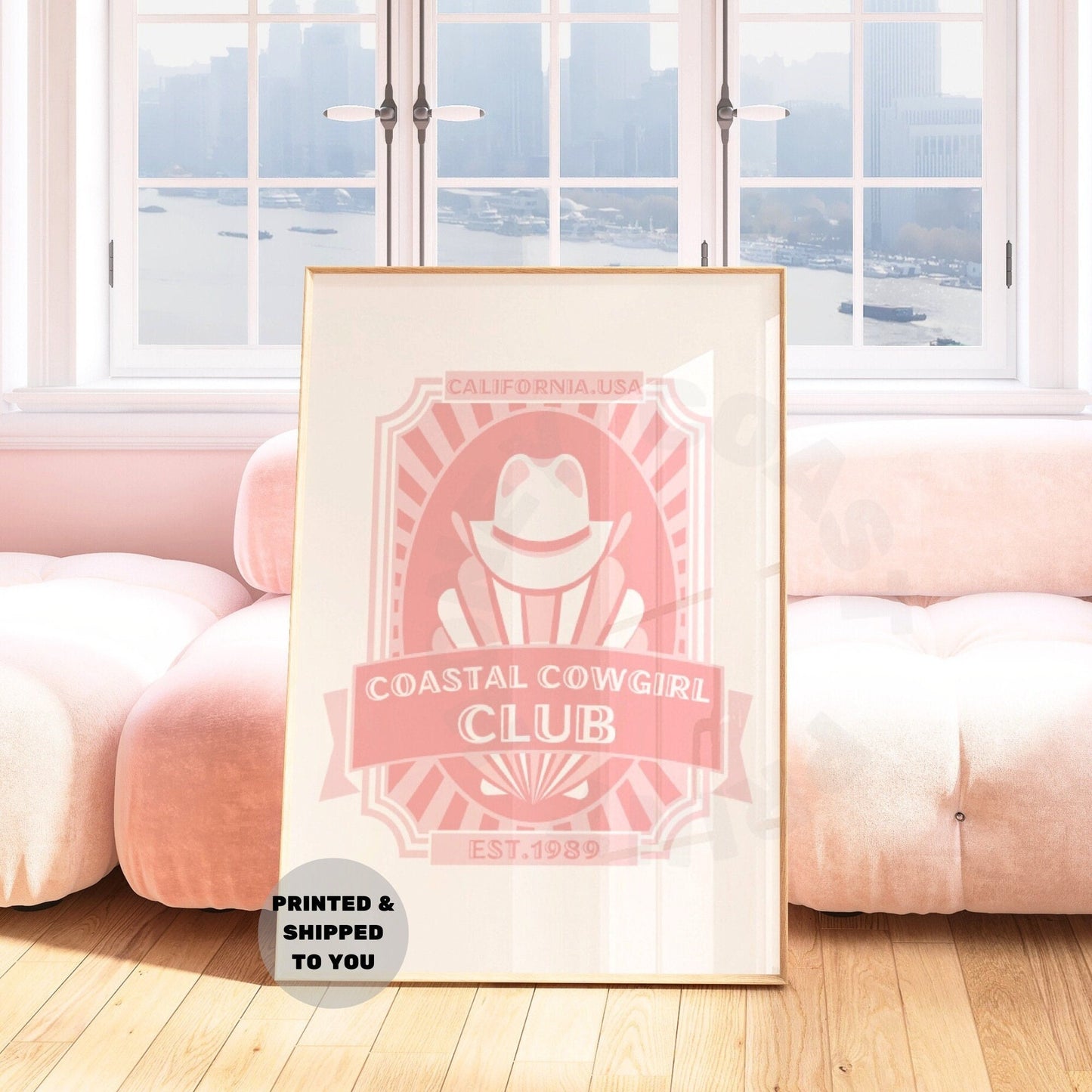 Pink Coastal Cowgirl Club Poster