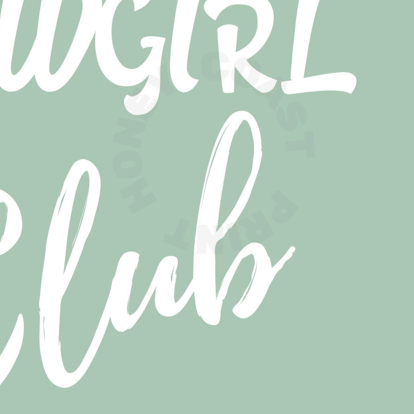 Sage Green Anti Social Cowgirl Club Poster