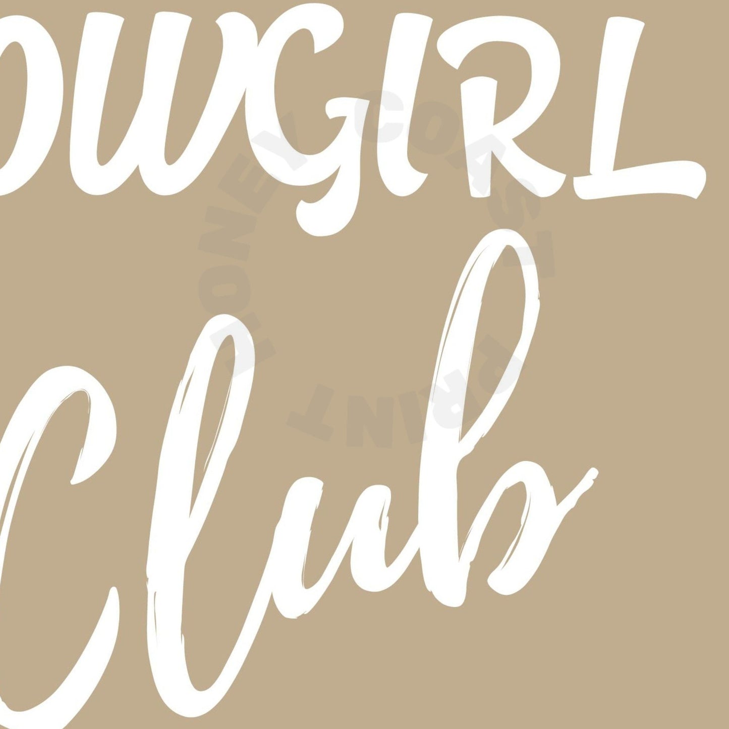 Beige Anti Social Cowgirl Club Poster