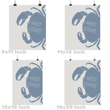 Coastal Blue West Coastal Crab Poster