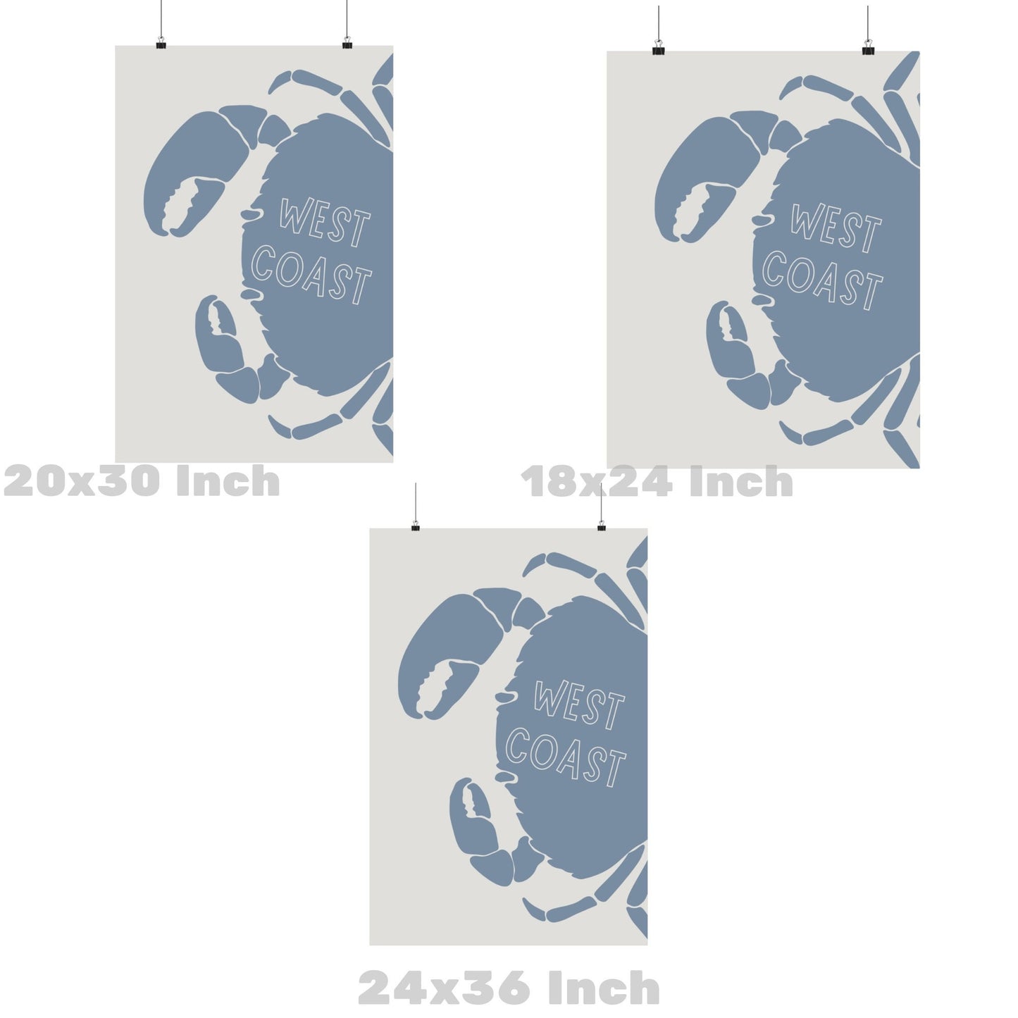 Coastal Blue West Coastal Crab Poster