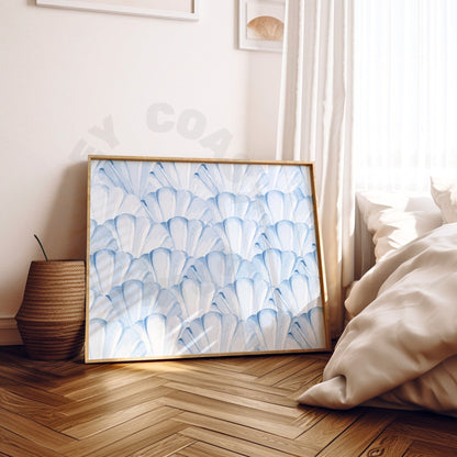 Landscape Blue Seashells Digital Prints