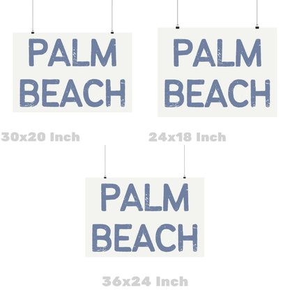 Landscape Coastal Blue Palm Beach Poster