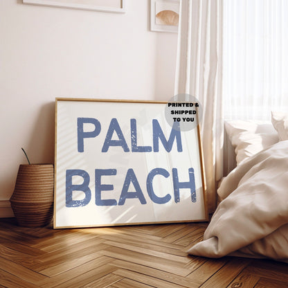 Landscape Coastal Blue Palm Beach Poster