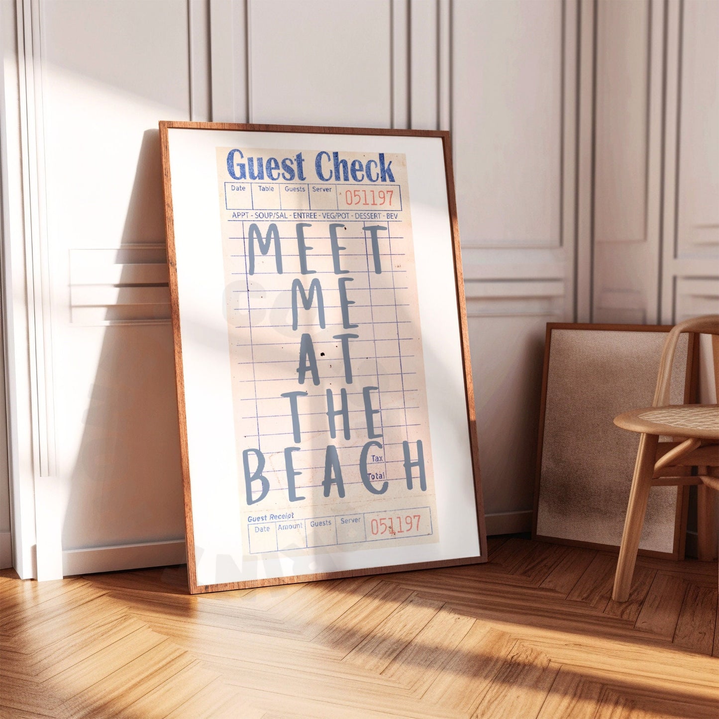 Meet Me At the Beach Guest Check Digital Prints