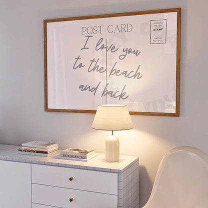 Coastal Blue I Love You To The Beach And Back Love Letter Poster