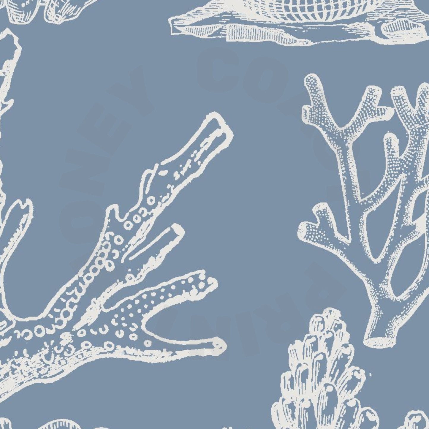 Coastal Blue Corals Digital Prints