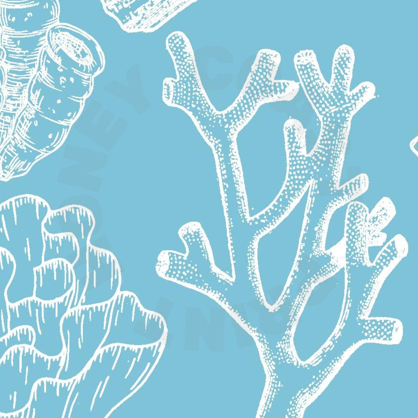 Landscape Surf Blue Corals Poster