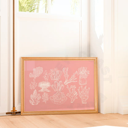 Landscape Pink Corals Poster