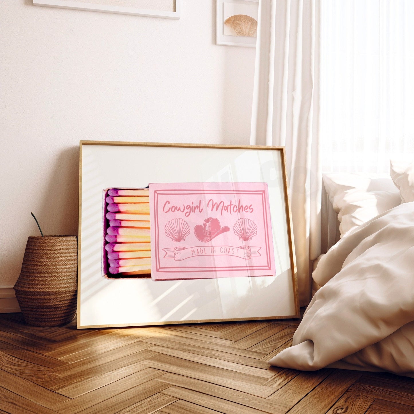 Landscape Retro Pink Coastal Cowgirl Matchbox Digital Prints
