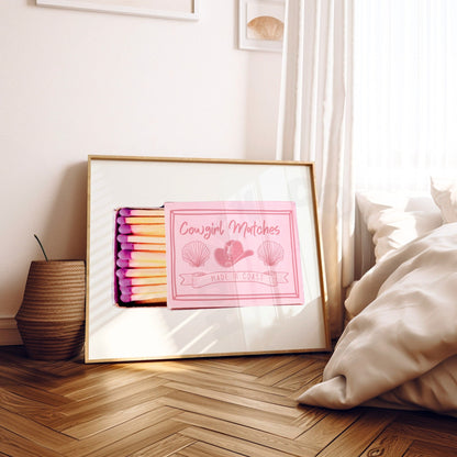 Landscape Retro Pink Coastal Cowgirl Matchbox Digital Prints