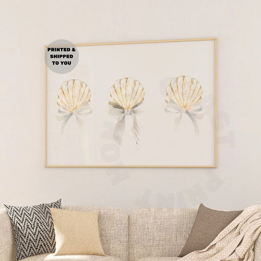 Landscape Neutral Seashells & Hair Bows Poster