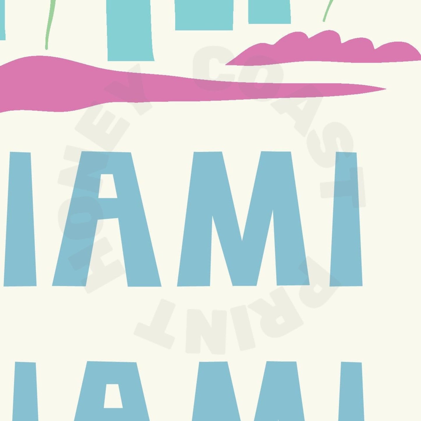 Colorful Miami Poster