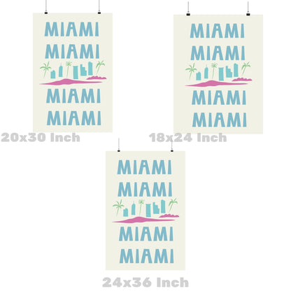 Colorful Miami Poster