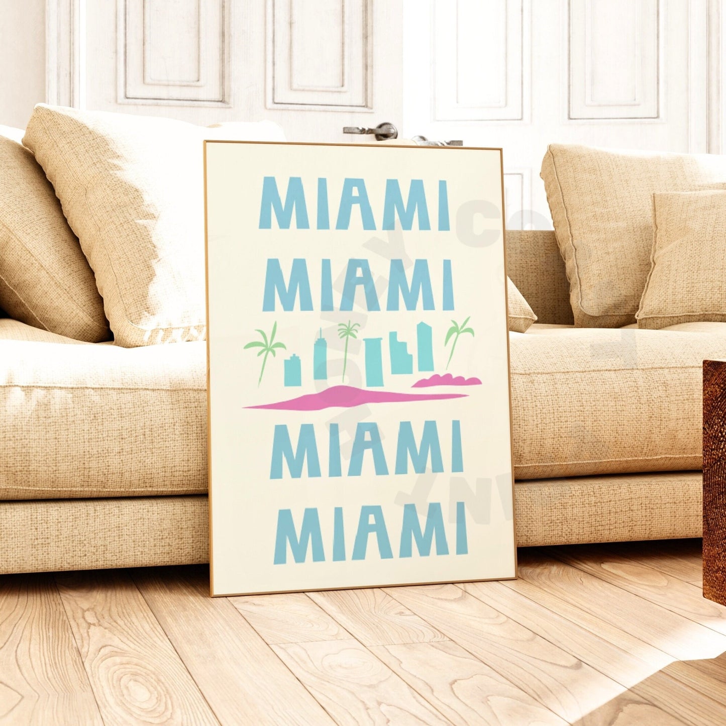 Colorful Miami Poster