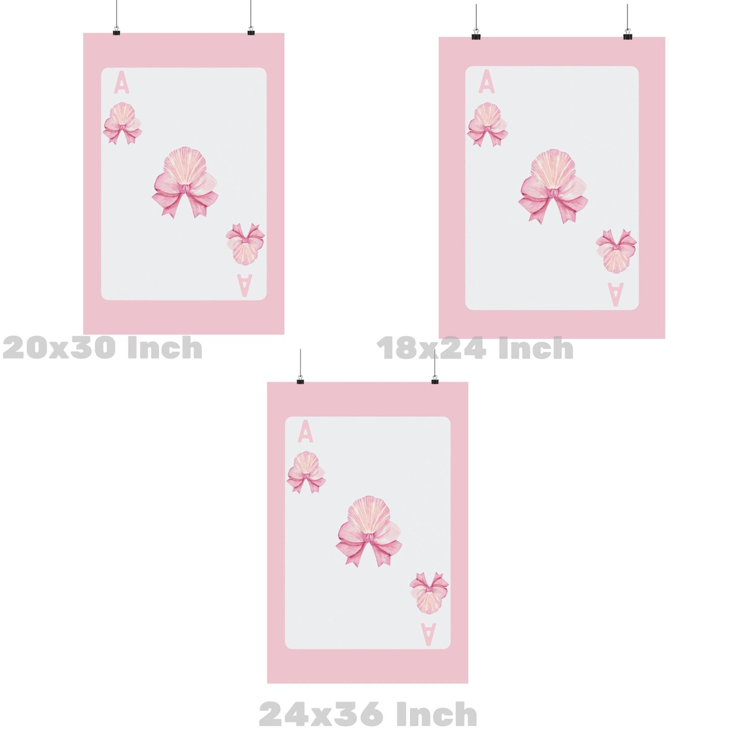 Pink Seashell With Bow Playing Card Poster