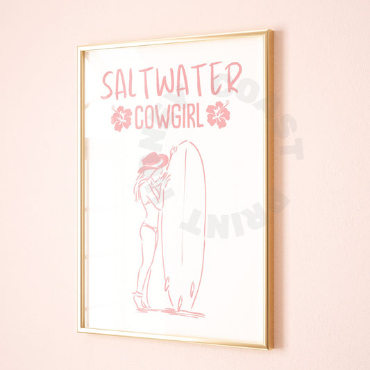 Pink Saltwater Cowgirl Digital Prints