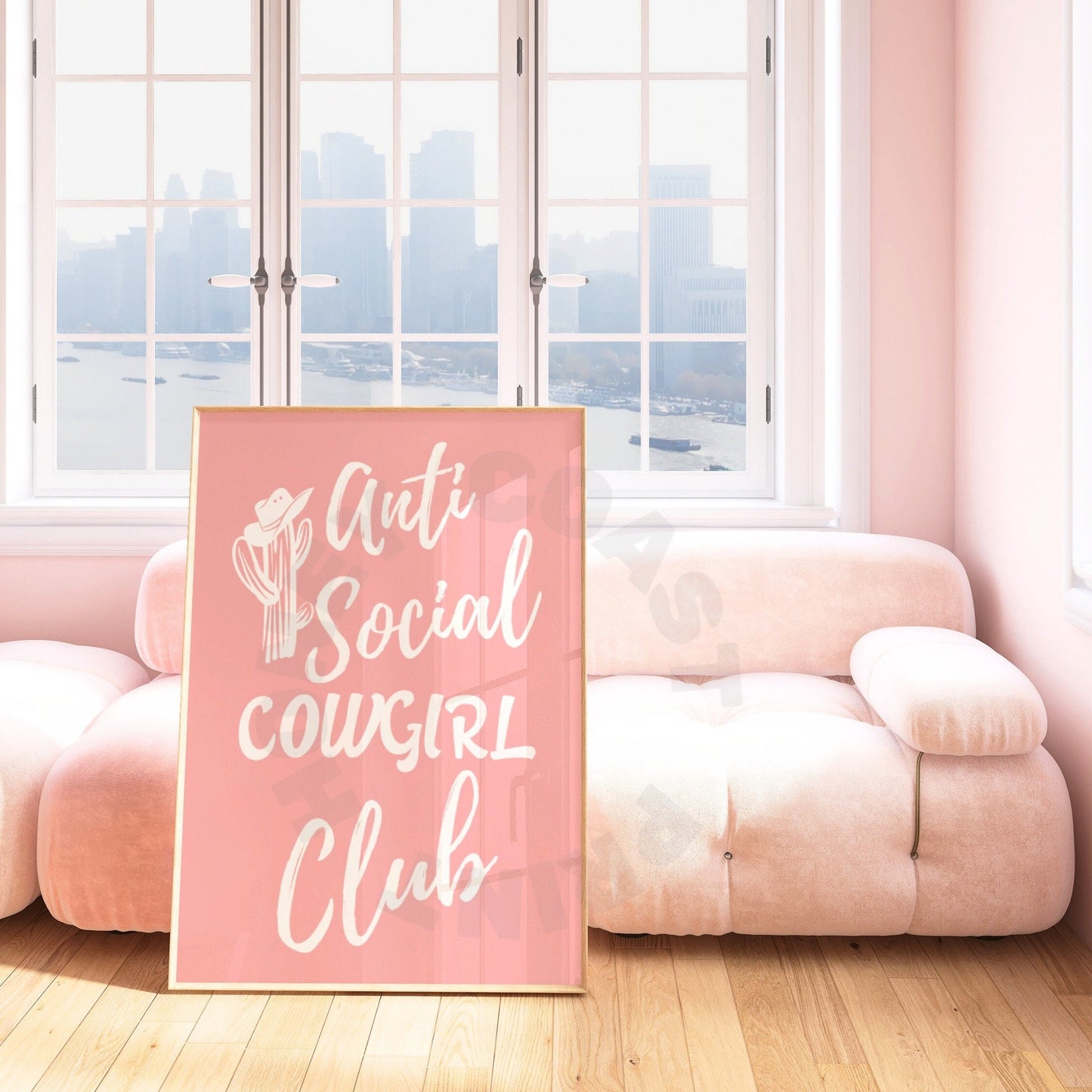 Pink Anti Social Cowgirl Club Digital Prints