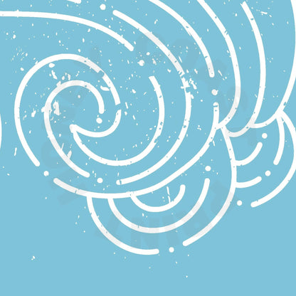 Surf Blue Sun And Wave Digital Prints