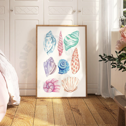 Pastel Seashells Digital Prints