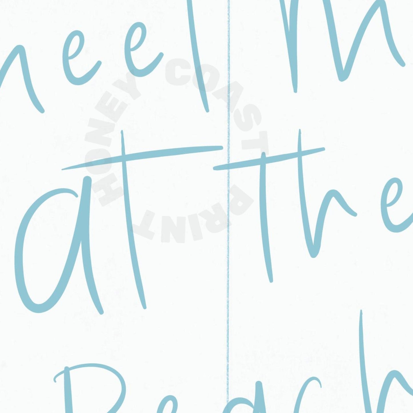 Landscape Surf Blue Meet Me At The Beach Letter Digital Prints