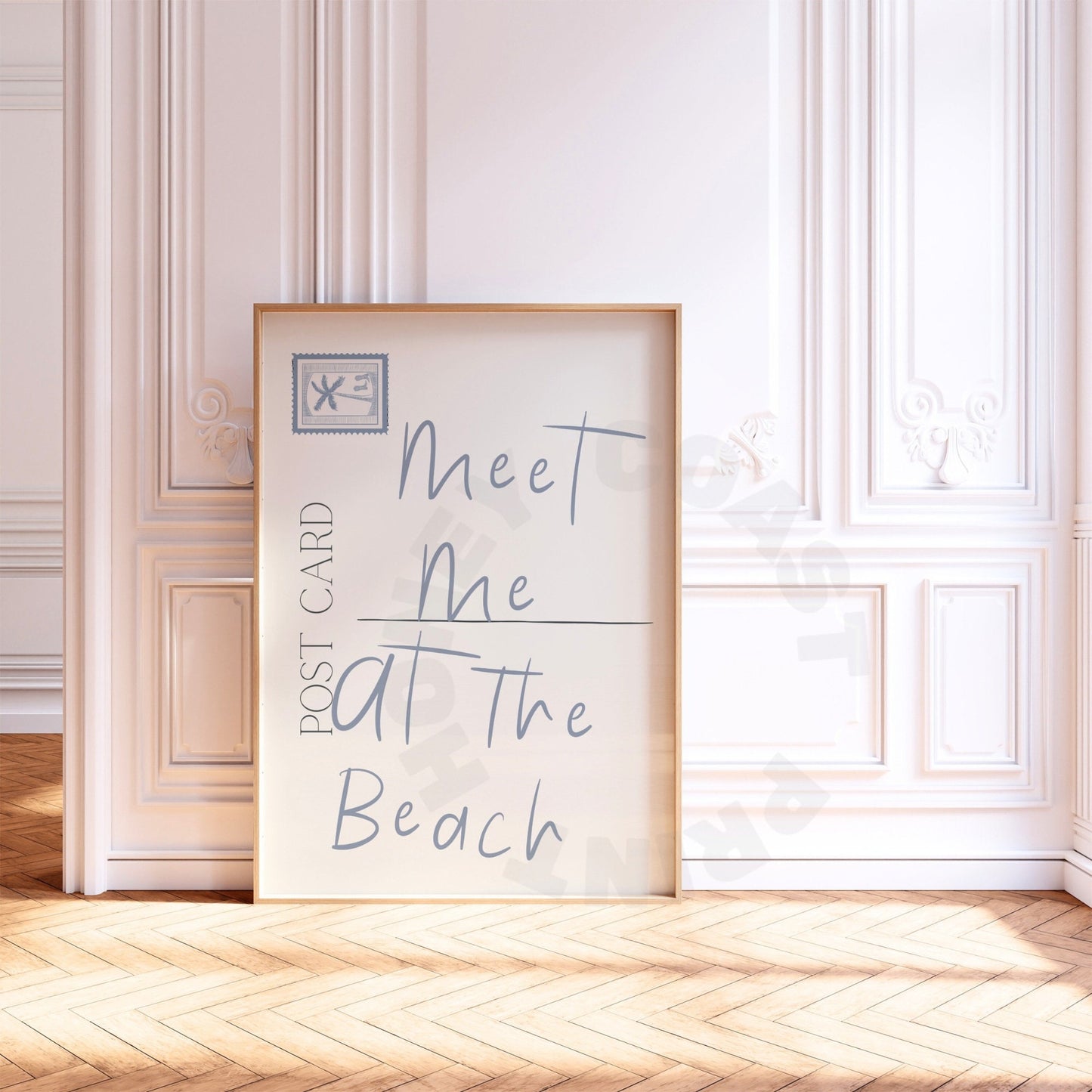 Coastal Blue Meet Me At The Beach Love Letter Digital Prints