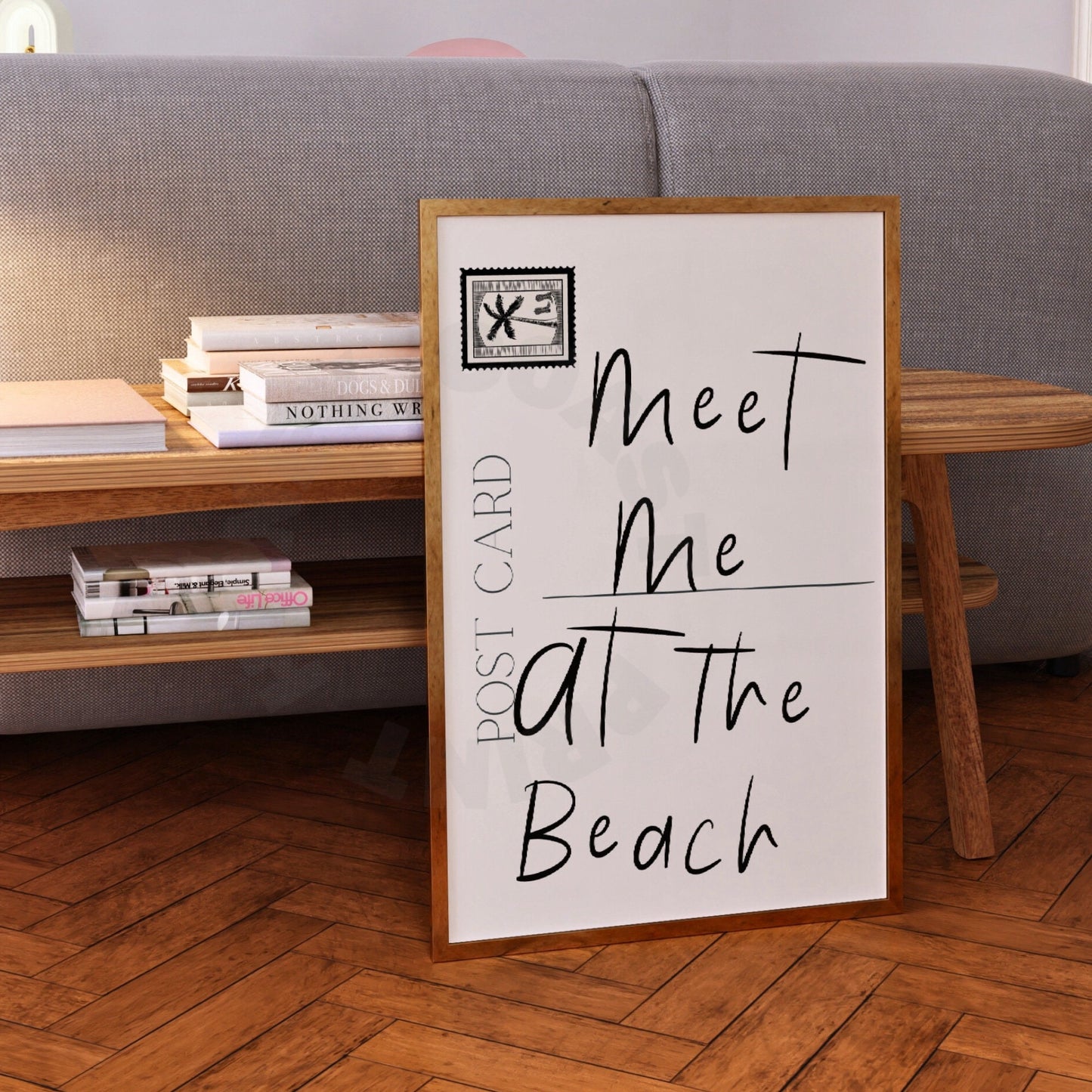 Monotone Meet Me At The Beach Love Letter Digital Prints