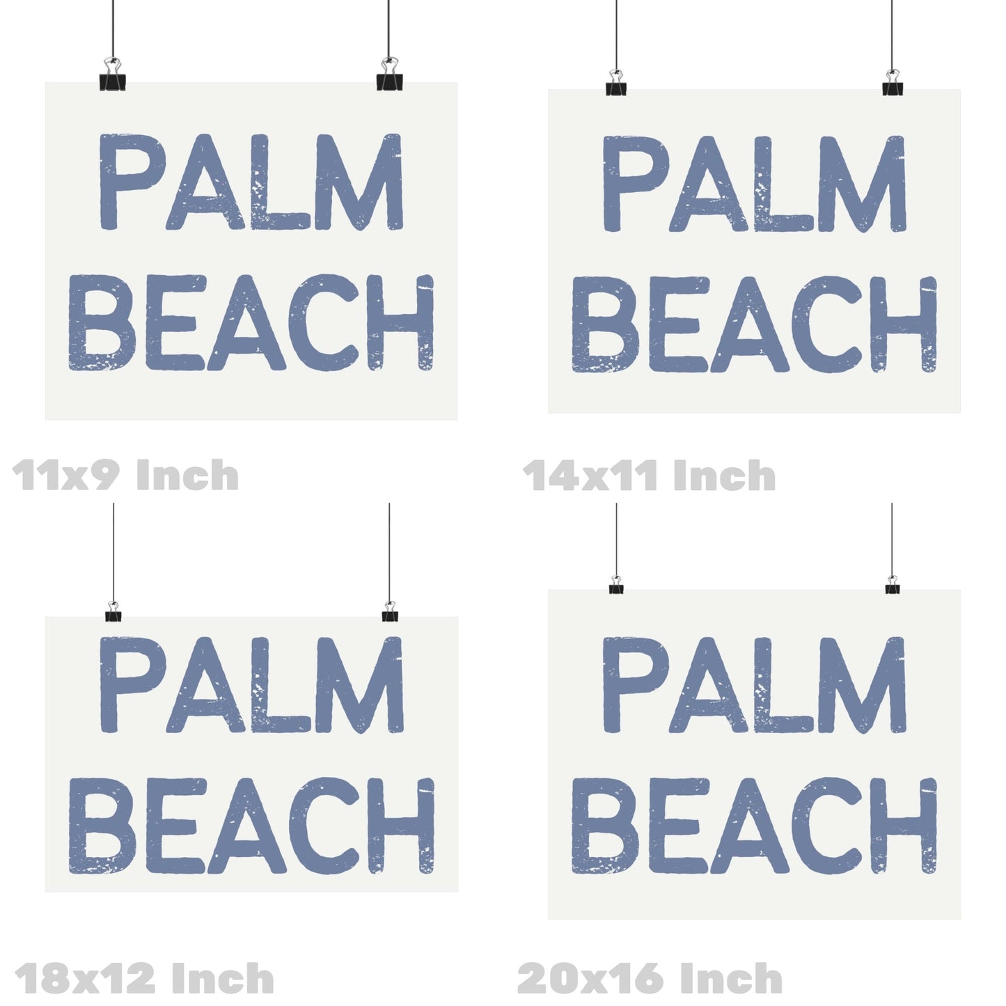 Landscape Coastal Blue Palm Beach Poster