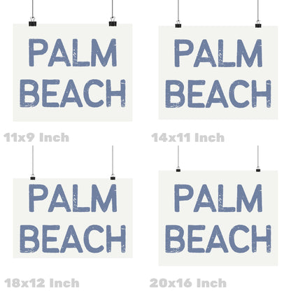 Landscape Coastal Blue Palm Beach Poster