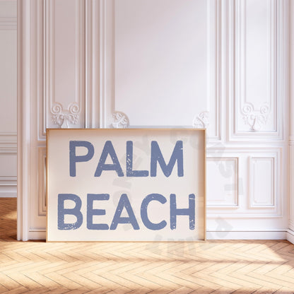 Landscape Coastal Blue Palm Beach Poster