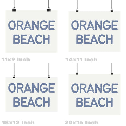 Landscape Coastal Blue Orange Beach Poster