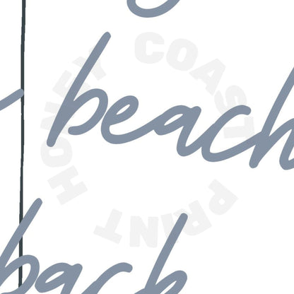 Coastal Blue I Love You To The Beach And Back Love Letter Digital Prints