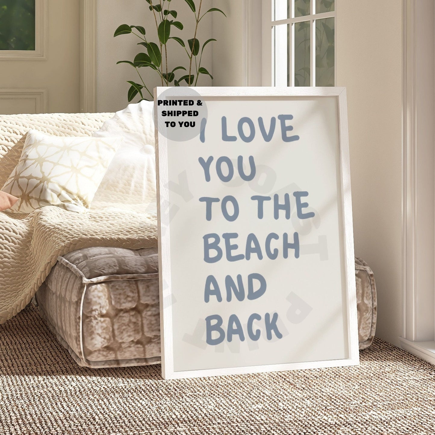 Coastal Blue I Love You To The Beach And Back Poster