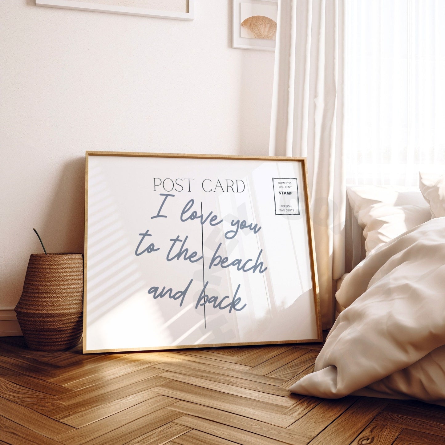 Coastal Blue I Love You To The Beach And Back Love Letter Poster