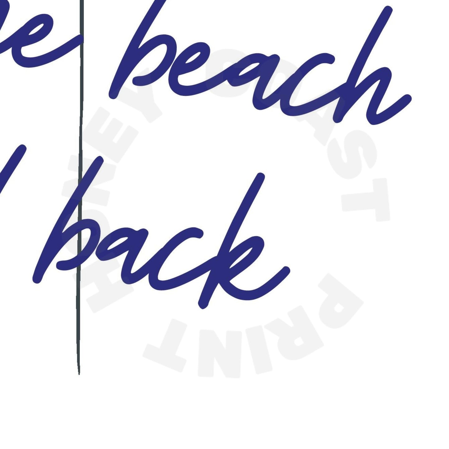 Landscape Navy I Love You To The Beach And Back Poster