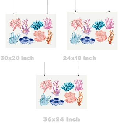 Landscape Watercolor Corals Poster