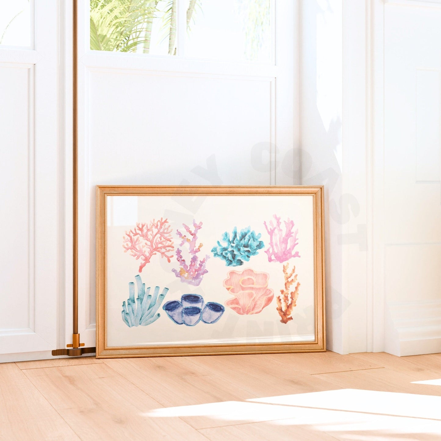 Landscape Watercolor Corals Poster