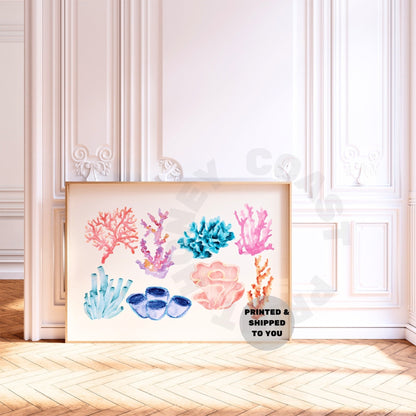 Landscape Watercolor Corals Poster