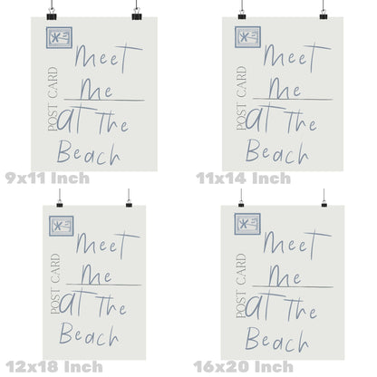 Coastal Blue Meet Me At The Beach Love Letter Poster