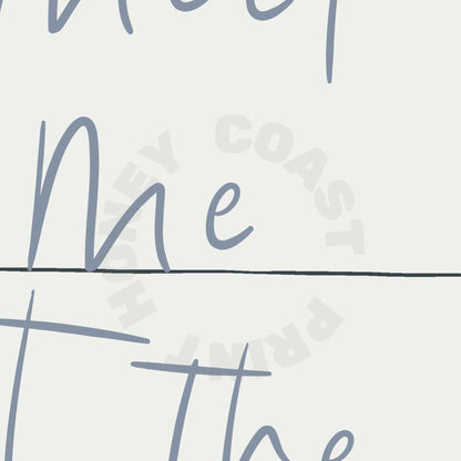 Coastal Blue Meet Me At The Beach Love Letter Poster