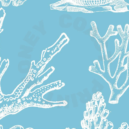 Surf Blue Corals Digital Prints