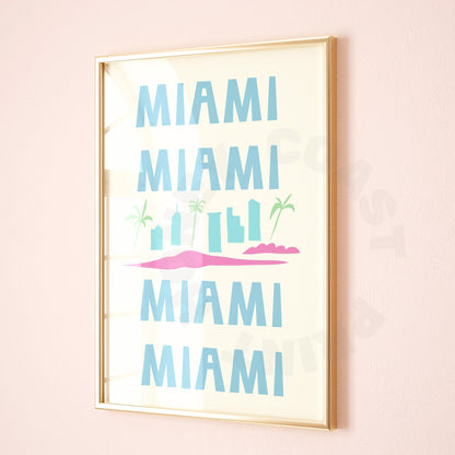 Colorful Miami Digital Prints